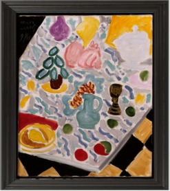 《マーブルのテーブルのある静物画》